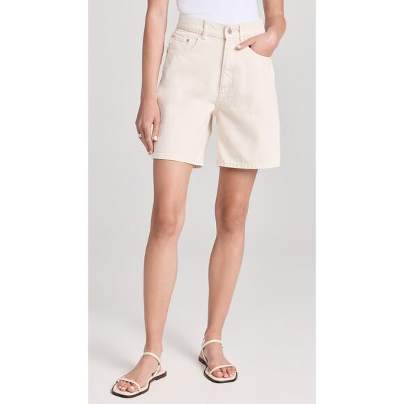 Dl1961 Ultra High Rise Taylor White Denim Shorts Size 25 - Picture 1 of 5